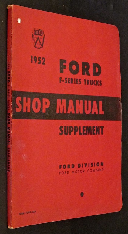 Image for 1952 Ford F-Series Trucks Shop Manual Supplement - January 1952